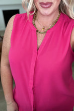 Load image into Gallery viewer, Love Me Now Sleeveless Blouse in Hot Pink