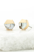 Load image into Gallery viewer, Oasis Studs – White Turquoise