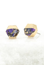 Load image into Gallery viewer, Canopy Stud Earrings – Royal Purple Emperor Stone