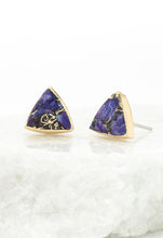Load image into Gallery viewer, Haven Studs – Royal Purple Emperor Stone