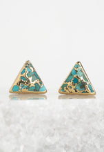 Load image into Gallery viewer, Ellie Triangle Turquoise Studs