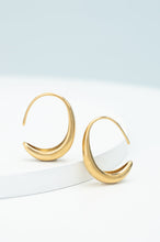 Load image into Gallery viewer, Crescent Moon Thread Drop Earrings in Gold