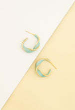 Load image into Gallery viewer, With a Twist Hoops in Mint