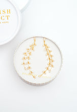 Load image into Gallery viewer, Graceful Willow Zircon and Gold Dangle Earrings