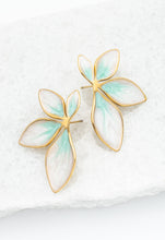 Load image into Gallery viewer, Flourish Mint Leaf Earrings