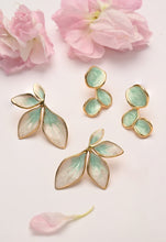 Load image into Gallery viewer, Flourish Mint Leaf Earrings