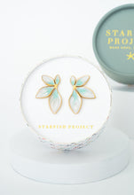 Load image into Gallery viewer, Flourish Mint Leaf Earrings