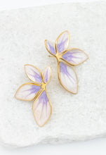 Load image into Gallery viewer, Flourish Lavender Leaf Earrings