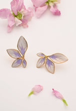 Load image into Gallery viewer, Flourish Lavender Leaf Earrings