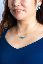 Load image into Gallery viewer, Hope Grows Necklace in Silver &amp; Blue