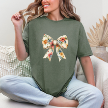 Load image into Gallery viewer, Coquette Floral Bow Graphic Tee