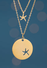 Load image into Gallery viewer, Community Gold Starfish Pendant Necklace Set