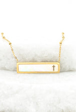 Load image into Gallery viewer, Faith Reversible Cross Bar Necklace