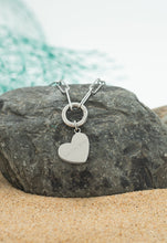 Load image into Gallery viewer, Heart of Mary Necklace Silver
