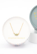 Load image into Gallery viewer, Dainty gold-plated necklace with small mint leaf pendant