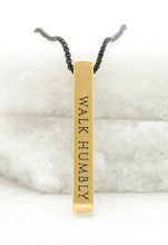 Load image into Gallery viewer, Justice Men's Gold Bar Necklace