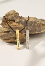 Load image into Gallery viewer, Justice Men's Gold Bar Necklace