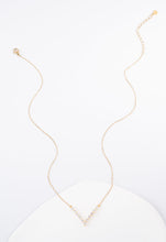 Load image into Gallery viewer, Brilliance V-Bar Chevron Zircon &amp; Gold Necklace