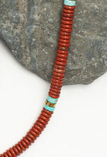 Load image into Gallery viewer, Nomadic Turquoise &amp; Red Jasper Rope Beaded Necklace