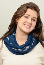 Load image into Gallery viewer, Reflections of Indigo Tassel Scarf