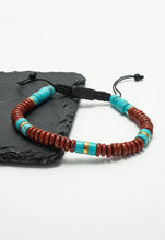 Load image into Gallery viewer, Aang Turquoise &amp; Red Jasper Rope Beaded Bracelet
