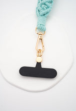 Load image into Gallery viewer, Fresh Mint Macramé Wrist Strap (Phone, Keys, Bag Accessory)
