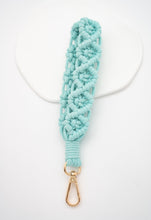 Load image into Gallery viewer, Fresh Mint Macramé Wrist Strap (Phone, Keys, Bag Accessory)