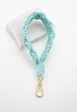 Load image into Gallery viewer, Fresh Mint Macramé Wrist Strap (Phone, Keys, Bag Accessory)