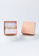 Load image into Gallery viewer, Ethereal Vine Gold Crystal and Pearl Silk Ribbon Headband