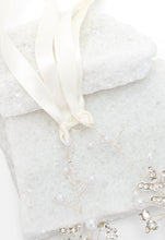 Load image into Gallery viewer, Ethereal Vine Silver Crystal and Pearl Silk Ribbon Headband