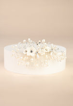Load image into Gallery viewer, Pearl Blossom Dainty Flower and Crystal Comb