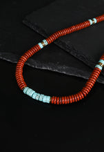 Load image into Gallery viewer, Nomadic Turquoise &amp; Red Jasper Rope Beaded Necklace