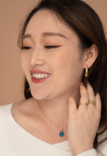 Load image into Gallery viewer, Crescent Moon Thread Drop Earrings in Gold