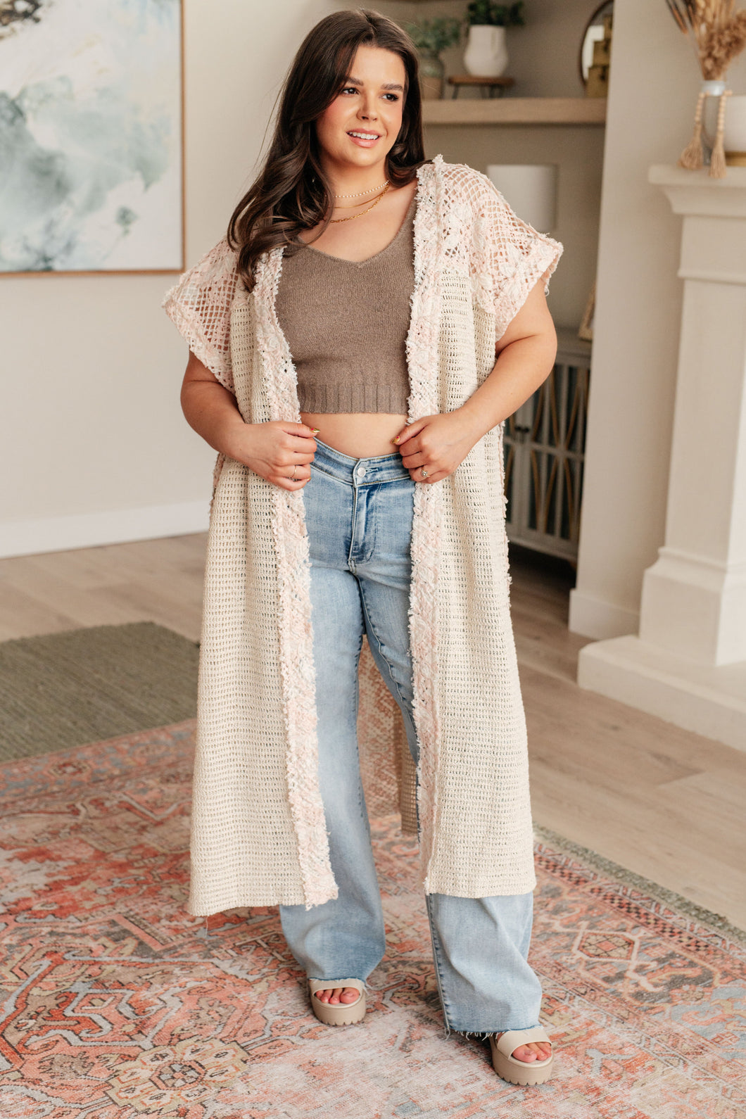 A Little Defiant Crochet Duster Kimono -5/2/2024