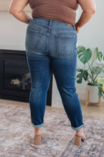 Load image into Gallery viewer, Amber Cuffed Slim Fit Dark Wash Jeans