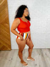 Load image into Gallery viewer, Bermuda Snap Up Swim Top in Red