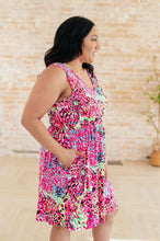 Load image into Gallery viewer, Bless Your Heart V-Neck Dress in Neon Fuchsia