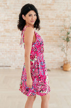 Load image into Gallery viewer, Bless Your Heart V-Neck Dress in Neon Fuchsia