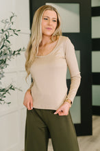Load image into Gallery viewer, Can You Believe It Basic Long Sleeve Top In Sand