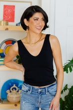 Load image into Gallery viewer, Carefree Seamless Reversible Tank in Black