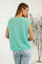 Load image into Gallery viewer, Casually Iconic Waffle Knit Top in Mint