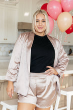 Load image into Gallery viewer, Champagne and Roses Satin Blazer