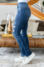 Load image into Gallery viewer, Christine High Contrast Slim Bootcut Destroyed Jeans