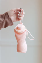 Load image into Gallery viewer, Collapsing Silicone Water Bottle in Diamond Pink