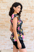 Load image into Gallery viewer, Constantly Cute Floral Top in Black Multi