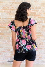 Load image into Gallery viewer, Constantly Cute Floral Top in Black Multi