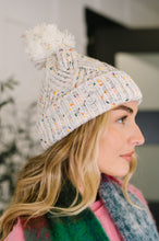 Load image into Gallery viewer, Cover Your Ears Pom Pom Beanie in Ivory