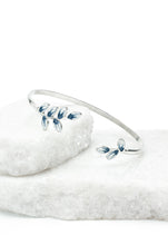 Load image into Gallery viewer, Hope Grows Cuff in Silver &amp; Blue