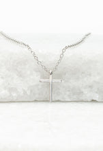 Load image into Gallery viewer, Faithful Sterling Silver Classic Cross Necklace