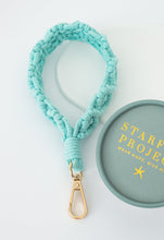 Load image into Gallery viewer, Fresh Mint Macramé Wrist Strap (Phone, Keys, Bag Accessory)